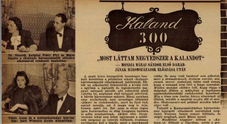 Sötét, aljas mesterség a színdarabírás – Márai a színházról
